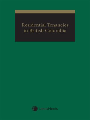 cover image of Residential Tenancies in British Columbia